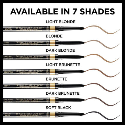 L'ORÉAL PARIS Brow Stylist Definer Waterproof Eyebrow Mechanical Pencil, 388 Blonde, 0.003 oz.