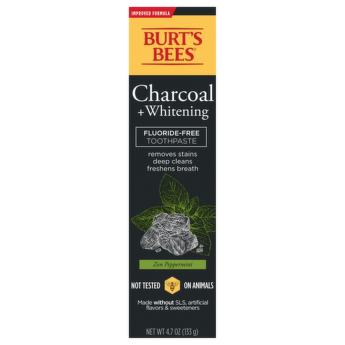 Burts Bees Toothpaste Charcoal Plus Whitening 4.7oz