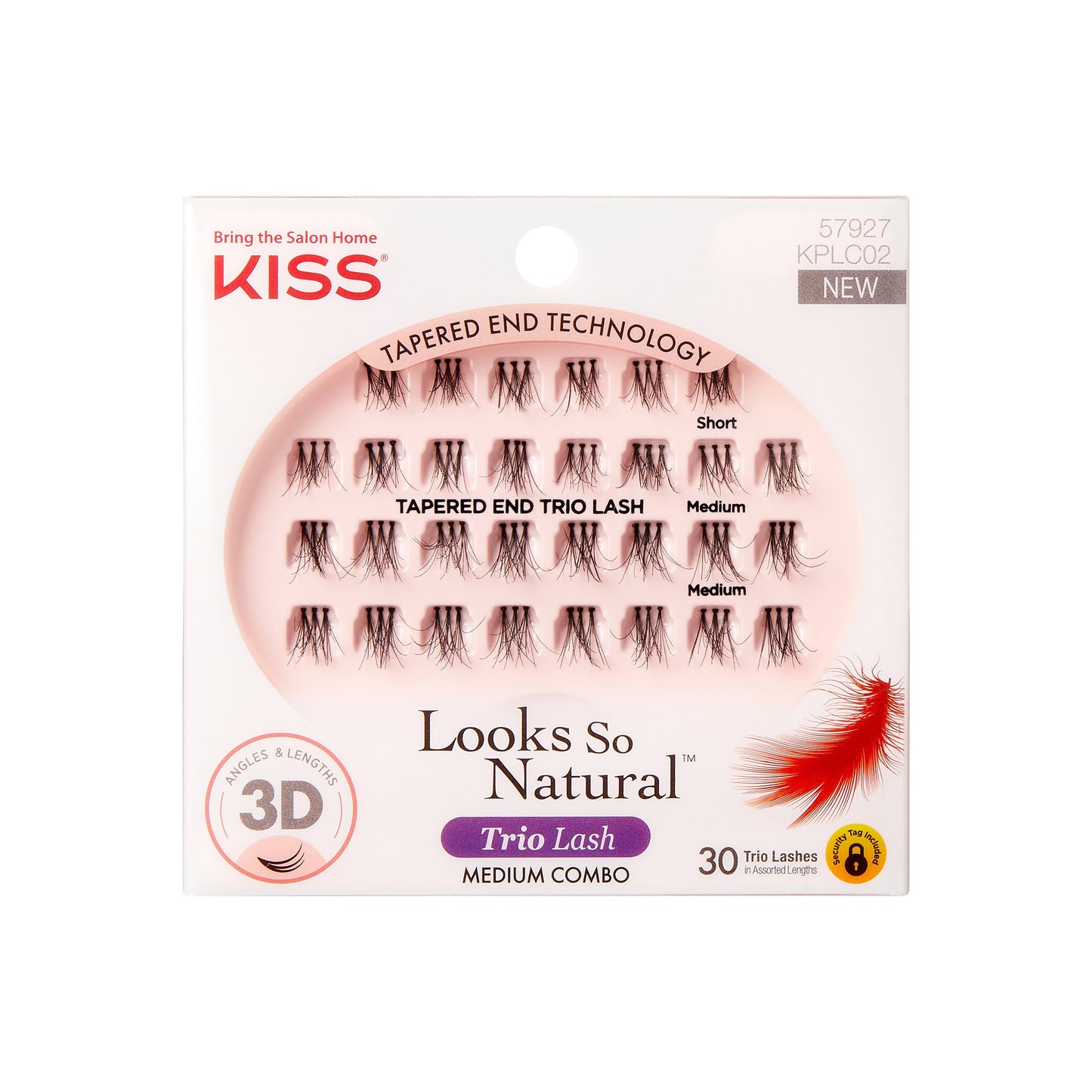 Kiss Looks So Natural Trio Lashes Medium Combo 30 Count