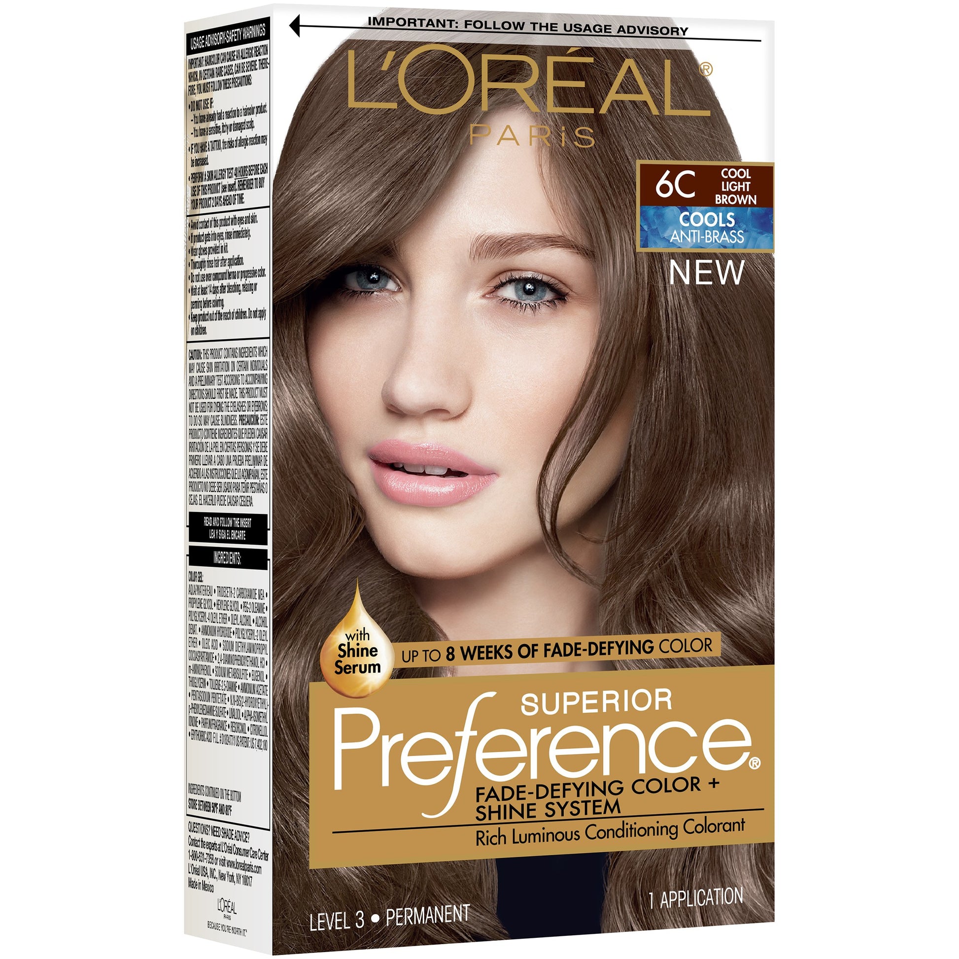 L'ORÉAL PARIS Superior Preference Permanent Hair Color, 5G Medium Golden Brown, 6.5 fl. oz.