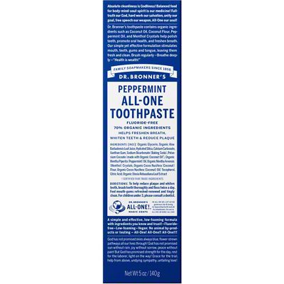 DR. BRONNER'S All-One Toothpaste - Peppermint, 1 oz