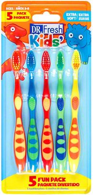 Dr. Fresh Kids Toothbrush Extra Soft 5 Count (6in)