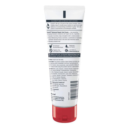 Eucerin Cream Advanced Repair Foot 3oz Tube