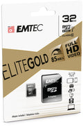 EMTEC Micro SD Gold Plus 16 GB Memory Card with Adapter