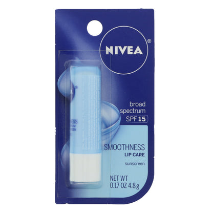 Nivea Lip Care Smoothness Spf#15 0.17oz (6in) Display