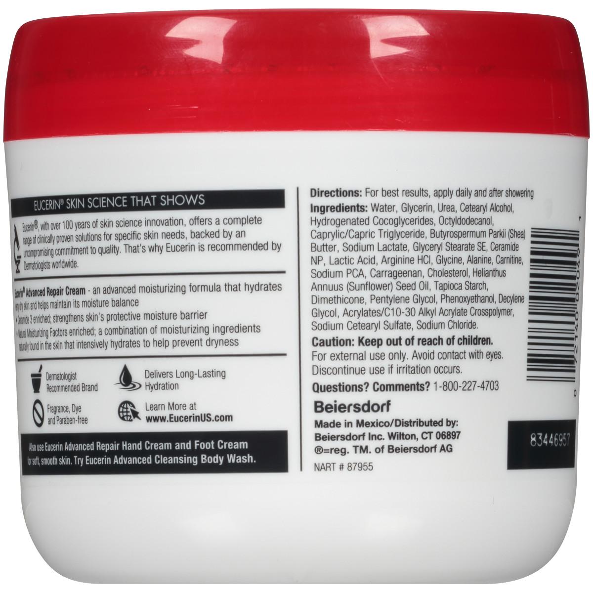 Eucerin Cream Advanced Repair 16oz Jar