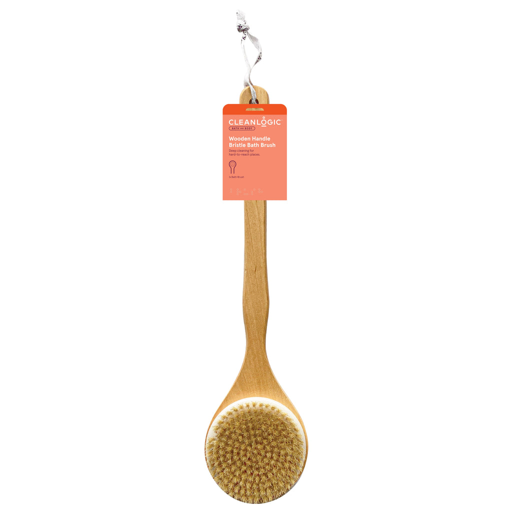 CLEANLOGIC Bath & Body Wooden Bristle Bath Brush