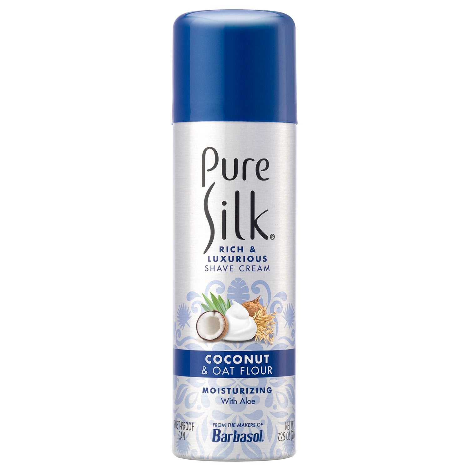 Pure Silk Shave Cream Coconut And Oat Flour Extract 7.25oz