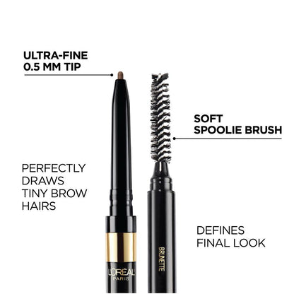 L'ORÉAL PARIS Brow Stylist Definer Waterproof Eyebrow Mechanical Pencil, 391 Dark Blonde, 0.003 oz.