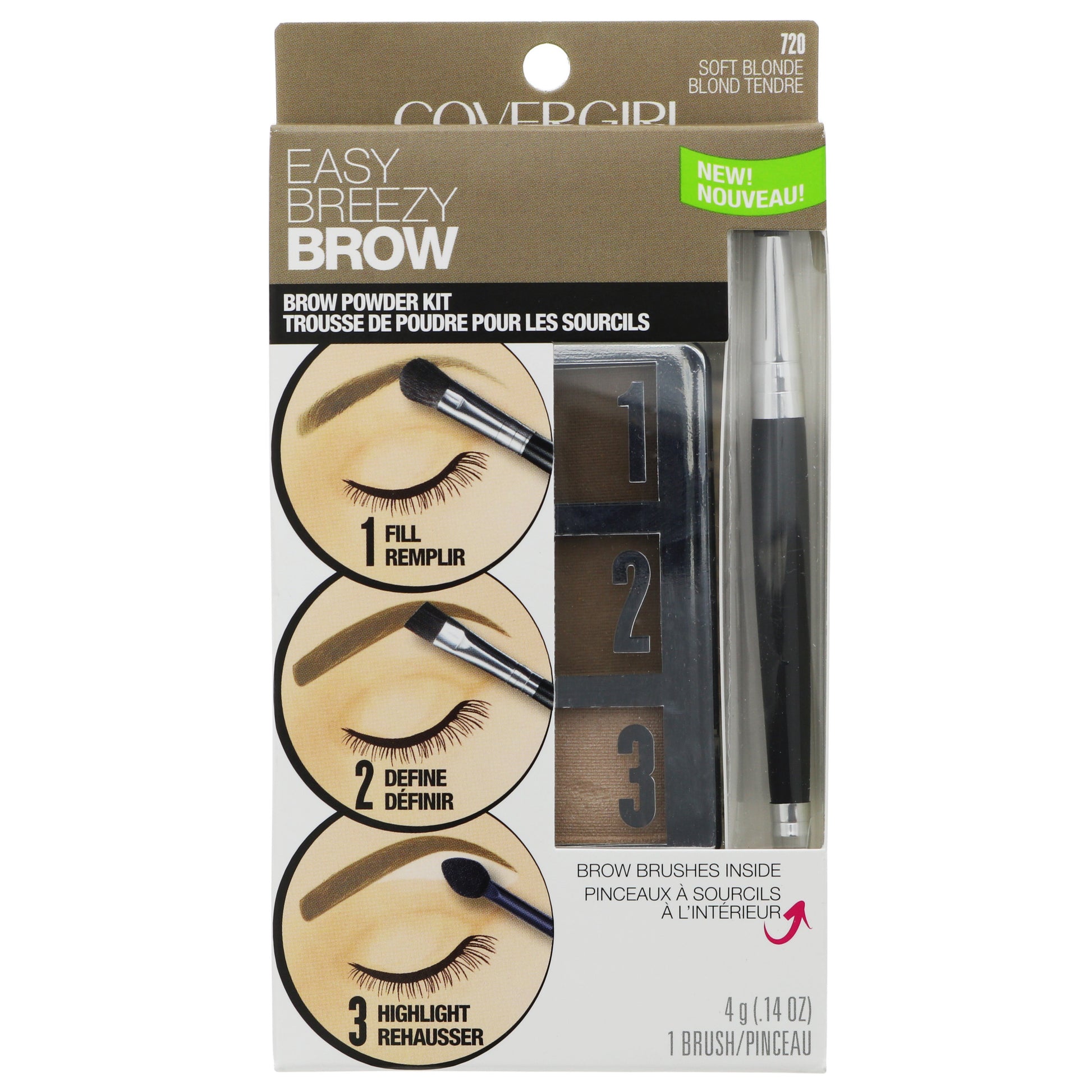 CoverGirl Easy Breezy Brow Powder Kit 720 Soft Blonde