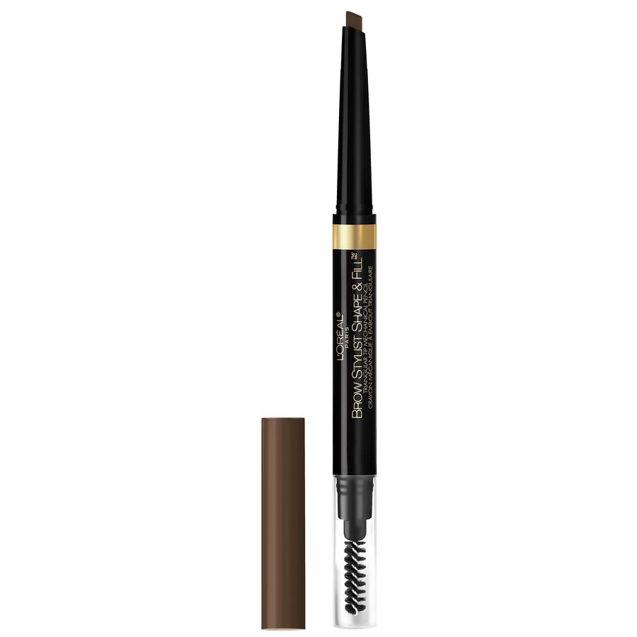 L'ORÉAL PARIS Brow Stylist Shape & Fill Mechanical Eye Brow Makeup Pencil, 420 Dark Brunette, 0.008 oz.