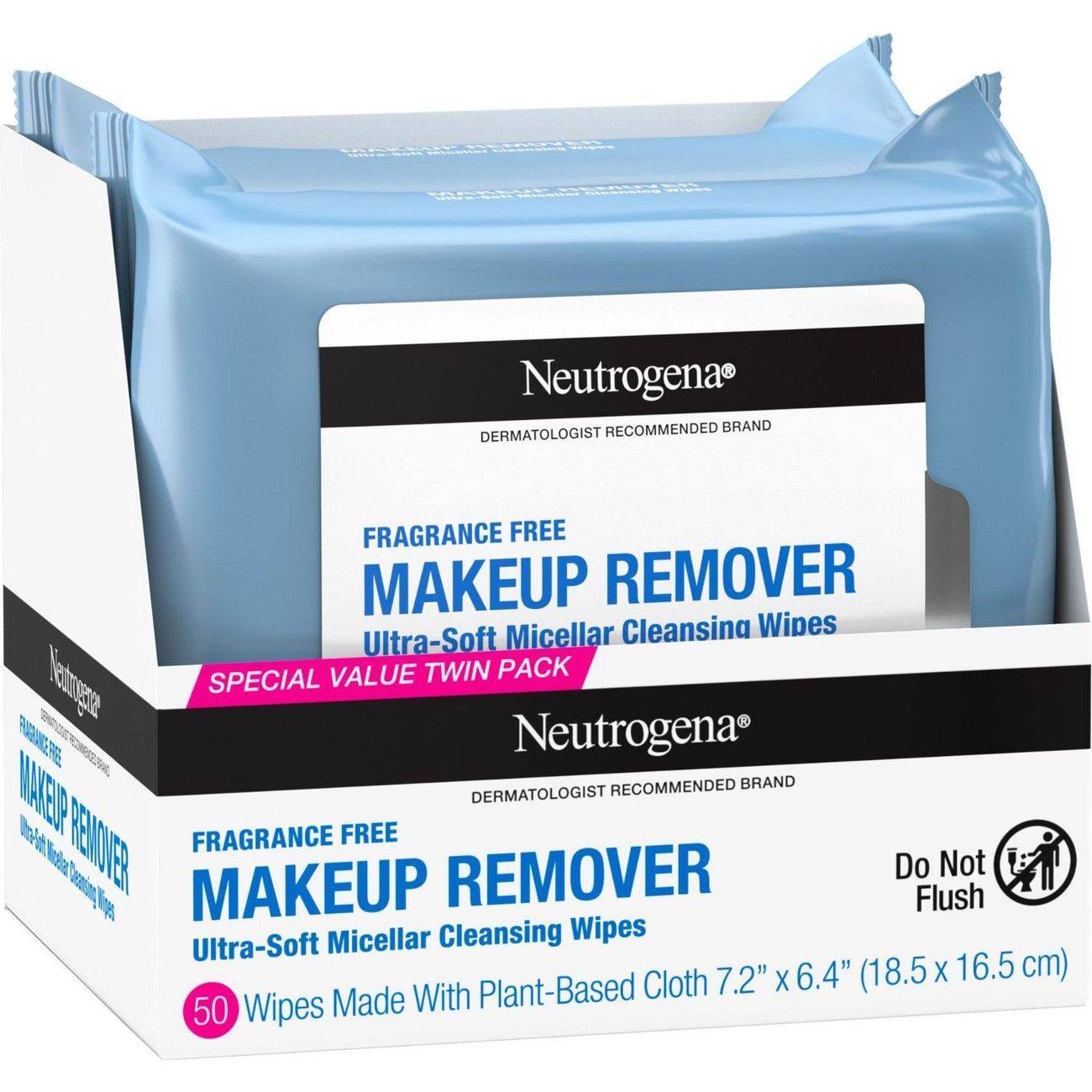 Neutrogena Make-Up Remover Towelettes 25Ct Frag-Free Twin