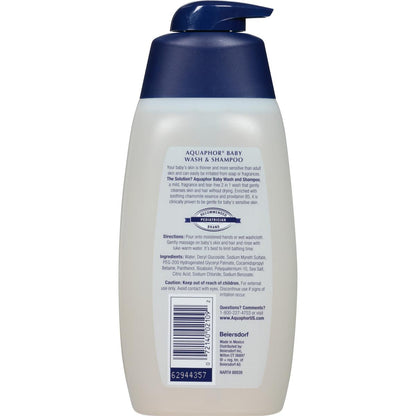 Aquaphor Baby Cleansing Wash And Shampoo 16oz Pump