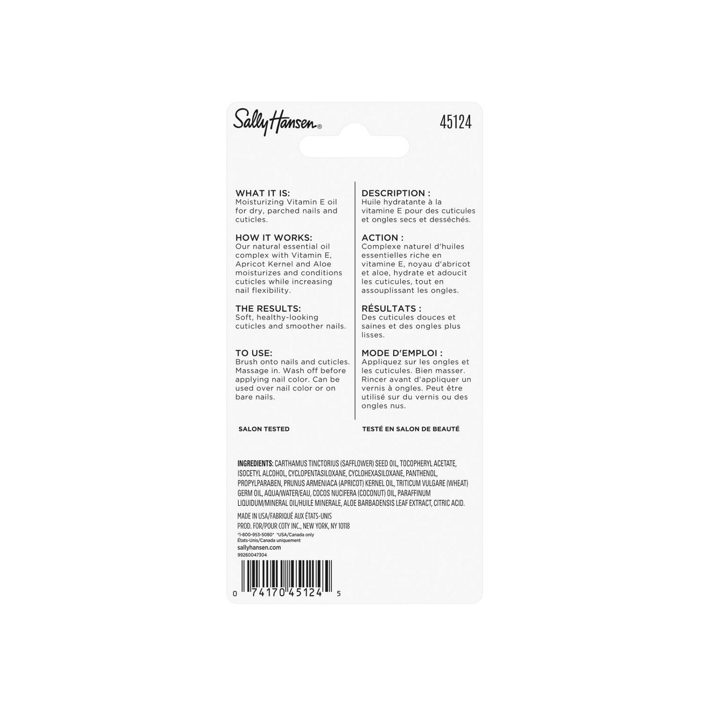 Sally Hansen Vitamin-E Nail & Cuticle Oil 0.45oz