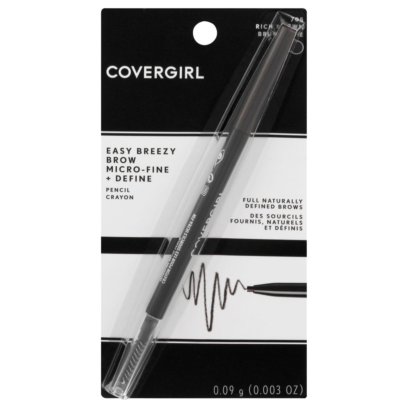 COVERGIRL Easy Breezy Brow Micro Fine + Define Pencil - 705 Rich Brown