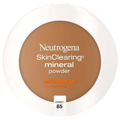 Neutrogena SkinClearing Mineral Acne Face Powder, Honey 85, .38 oz