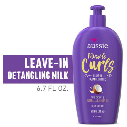 Aussie Miracle Curls Leave-In Detangler Milk 6.7oz
