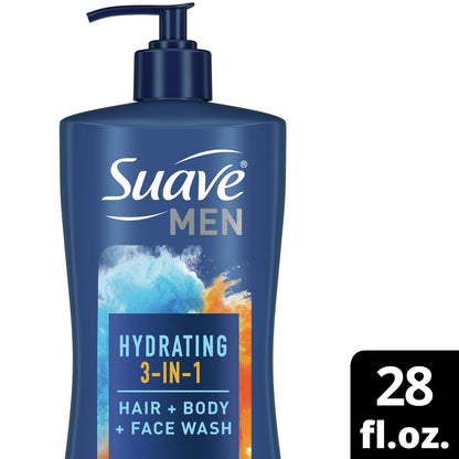 Suave Body + Face Wash Men 18oz Hydrating 3-N-1 Citrus