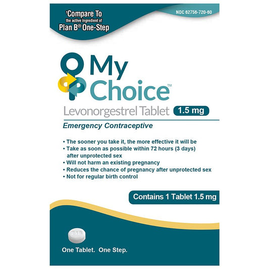 MY CHOICE LEVONORGESTREL 1.5MG TAB 1CT