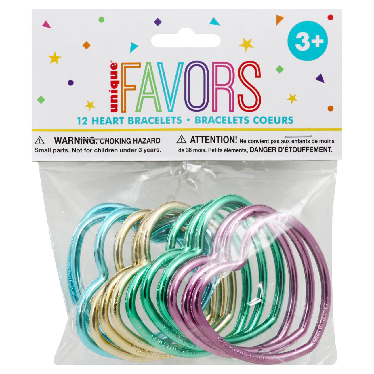 12 SHINY HEART BRACELETS