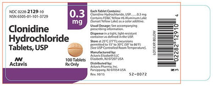 CLONIDINE TB 0.3MG 100