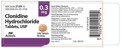 CLONIDINE TB 0.3MG 100
