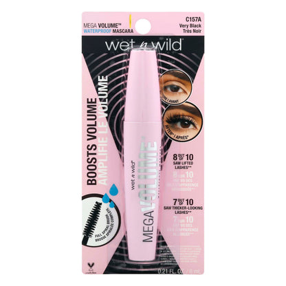 wet n wild MEGA VOLUME WATERPROOF MASCARA - Very Black