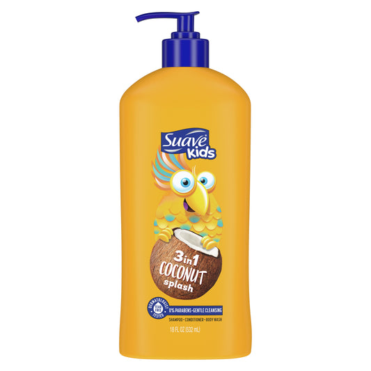 Suave Kids 3-In-1 Shampoo-Cond -Bodywash Coconut Splash 18oz