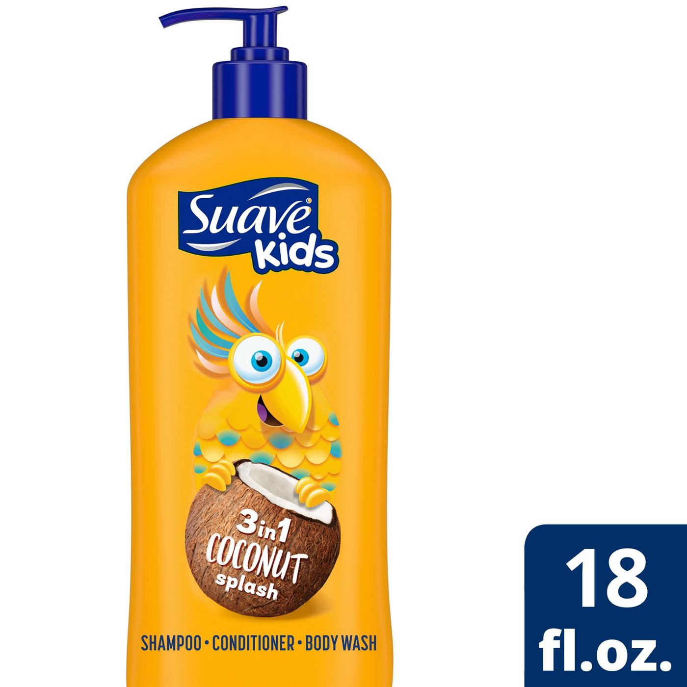 Suave Kids 3-In-1 Shampoo-Cond -Bodywash Coconut Splash 18oz
