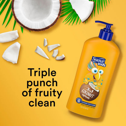 Suave Kids 3-In-1 Shampoo-Cond -Bodywash Coconut Splash 18oz