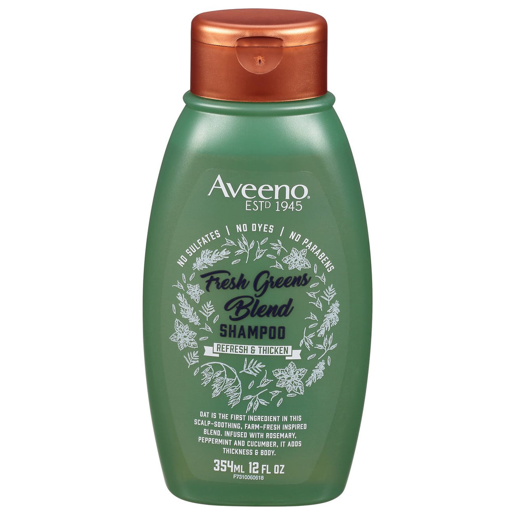 Aveeno Shampoo Fresh Greens Blend Refesh & Thicken 12oz