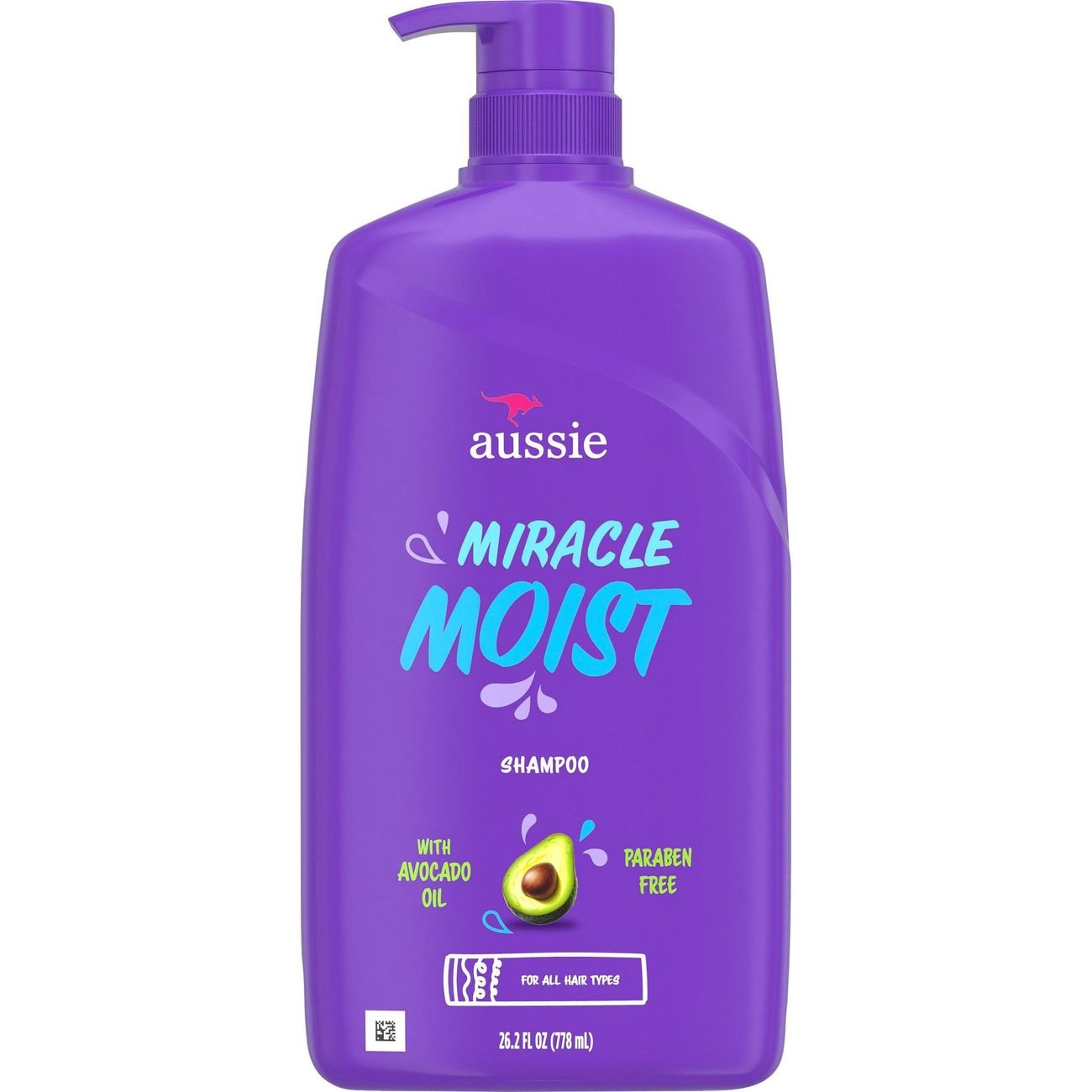 Aussie Shampoo Miracle Moist 12.1oz W/ Avocado & Jojoba Oil