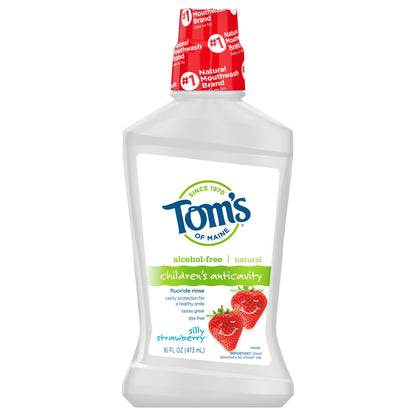 Toms Fluoride Rinse 16oz Silly Strawberry Childrens