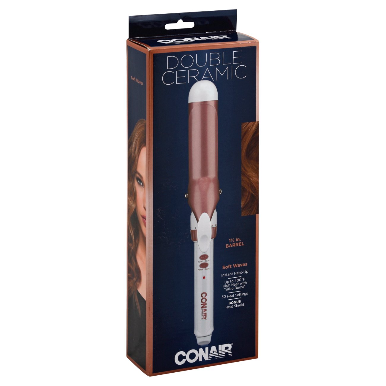 CONAIR Double Ceramic Curling Iron - Rose Gold, 1"