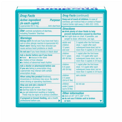 Imodium A-D Loperamide Hydrochloride Diarrhea Relief Caplets, 6 count