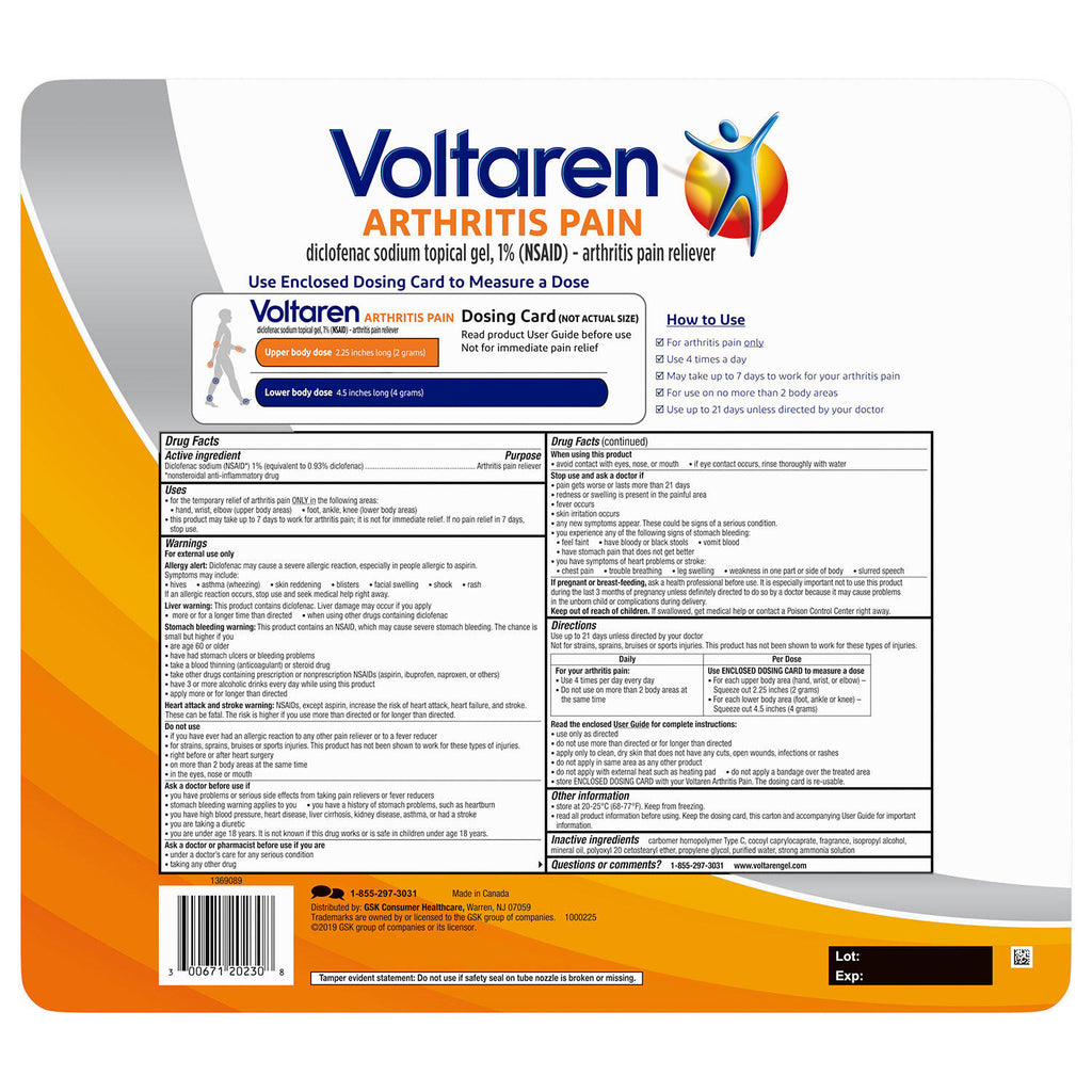 VOLTAREN TOPICAL GEL 1% 150G