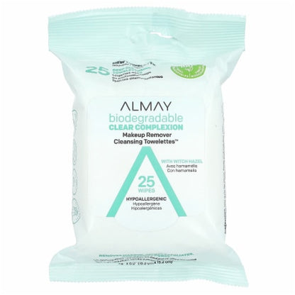 ALMAY Clear Complexion Makeup Remover Cleansing Towelettes, 25 count