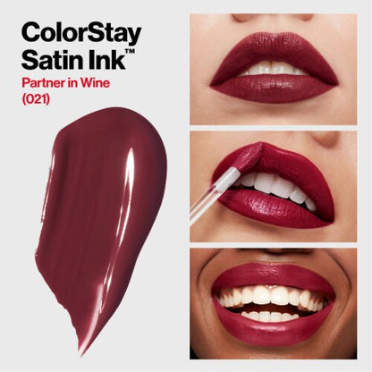 REVLON ColorStay Satin Ink Liquid Lipstick - 021 Partner in Wine