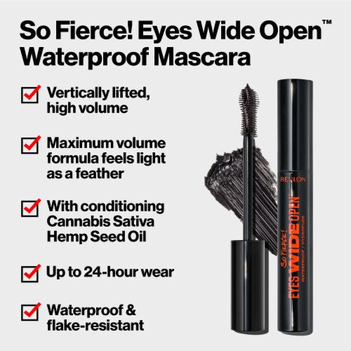 REVLON So Fierce! Eyes Wide Open Mascara - 104 Waterproof Black