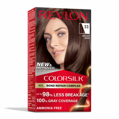 REVLON ColorSilk Permanent Hair Color with Bond Repair Complex - 30 Dark Brown