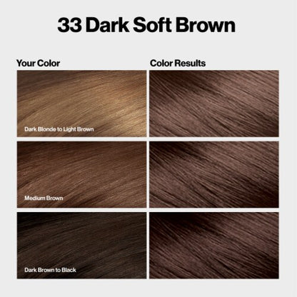 REVLON ColorSilk Permanent Hair Color with Bond Repair Complex - 33 Dark Soft Brown