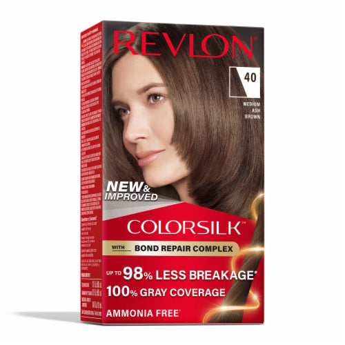 REVLON ColorSilk Permanent Hair Color with Bond Repair Complex - 41 Medium Brown