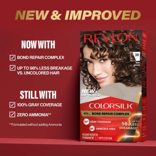 REVLON ColorSilk Permanent Hair Color with Bond Repair Complex - 42 Medium Auburn