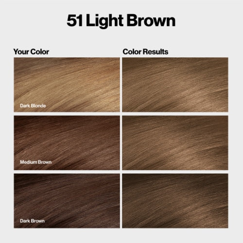REVLON ColorSilk Permanent Hair Color with Bond Repair Complex - 51 Light Brown