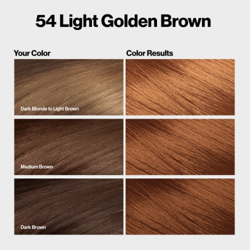 REVLON ColorSilk Permanent Hair Color with Bond Repair Complex - 54 Light Golden Brown