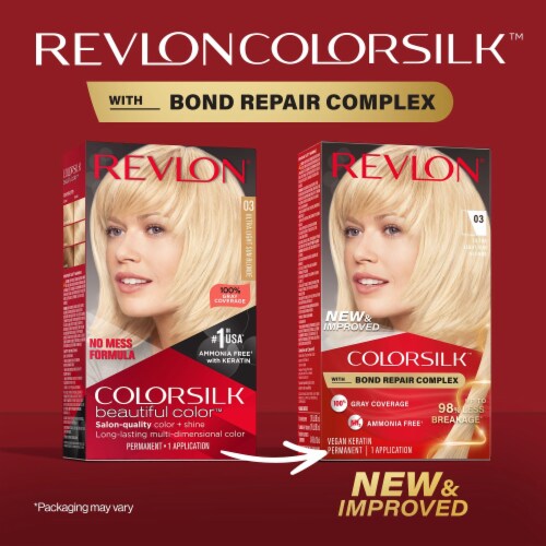 REVLON ColorSilk Permanent Hair Color with Bond Repair Complex - 04 Ultra Light Natural Blonde