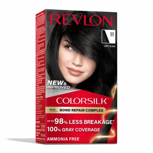 REVLON ColorSilk Permanent Hair Color with Bond Repair Complex - 11 Soft Black
