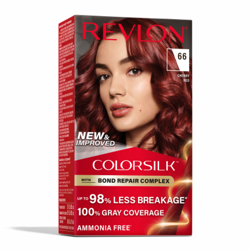 REVLON ColorSilk Permanent Hair Color with Bond Repair Complex - 066 Cherry Red