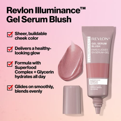 REVLON Illuminance Dewy Finish Gel Serum Blush - 110 Enchanting Mauve