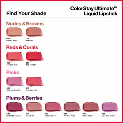 REVLON ColorStay Ultimate Liquid Lipstick - 025 Premier Plum
